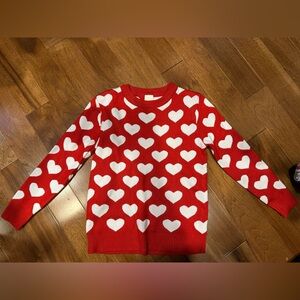 Cozy Red Heart Sweater for Kids